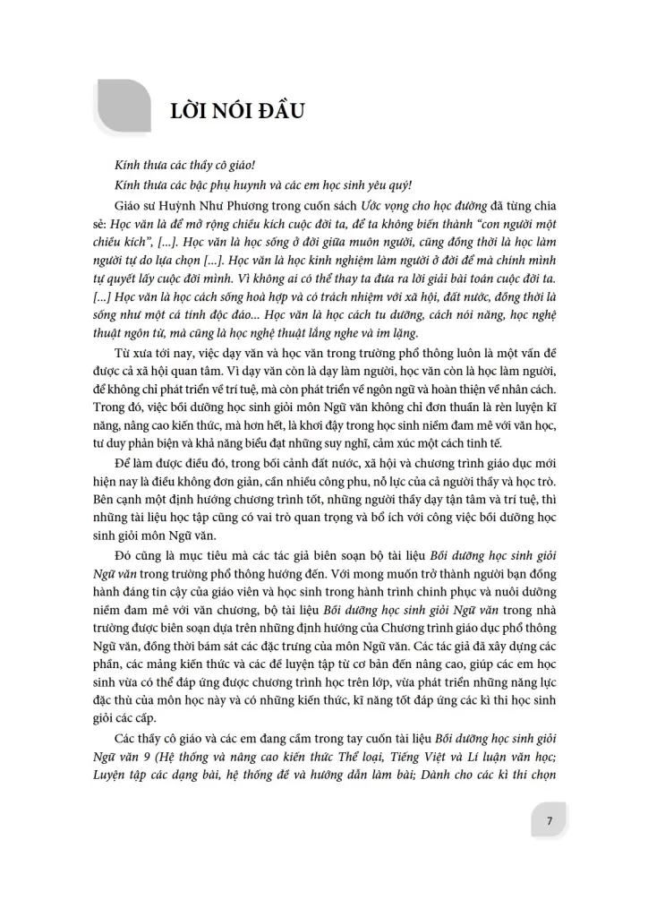 BỒI DƯỠNG HỌC SINH GIỎI NGỮ VĂN LỚP 9 (Hệ thống và nâng cao kiến thức Thể loại, Tiếng Việt và Lí luận văn học; Dành cho các kì thi chọn học sinh giỏi, thi vào lớp 10 trường chuyên và trường chất lượng cao)...